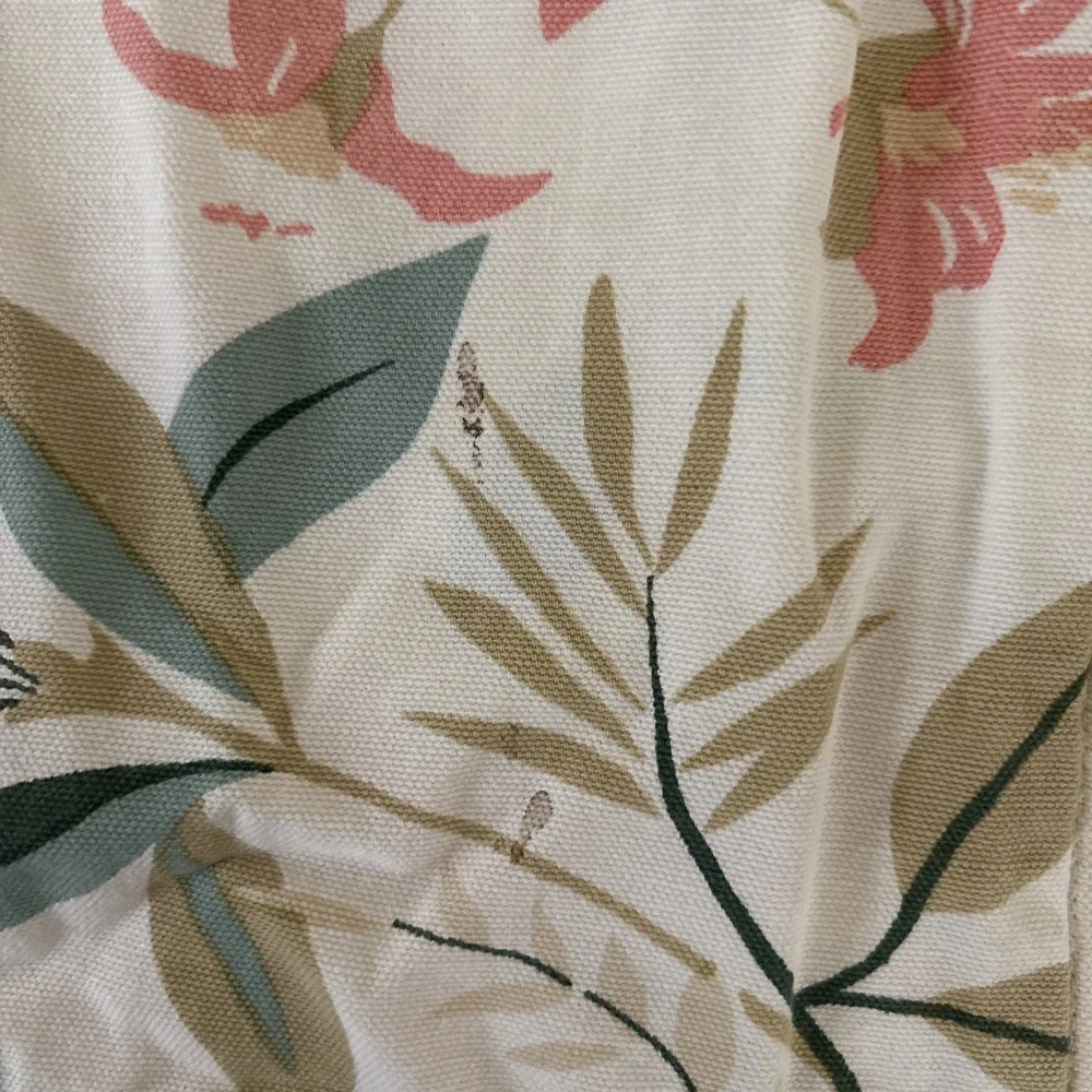 CRATE & BARREL‎ tropical FLORAL  18 x18  PILLOW SHAM set of 2